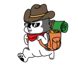 Cute puppy Happy World sticker #11775166