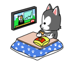 Cute puppy Happy World sticker #11775168