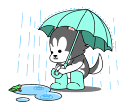 Cute puppy Happy World sticker #11775170