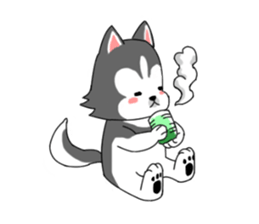 Cute puppy Happy World sticker #11775179