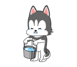 Cute puppy Happy World sticker #11775189