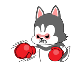 Cute puppy Happy World sticker #11775194