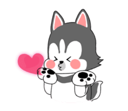 Cute puppy Happy World sticker #11775195