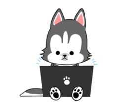 Cute puppy Happy World sticker #11775201