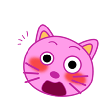 Crazy Pink Cat sticker #11775328