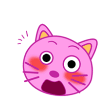 Crazy Pink Cat sticker #11775328