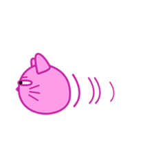 Crazy Pink Cat sticker #11775330