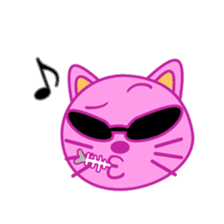 Crazy Pink Cat sticker #11775331
