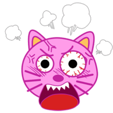Crazy Pink Cat sticker #11775334