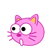 Crazy Pink Cat sticker #11775336