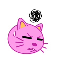 Crazy Pink Cat sticker #11775338