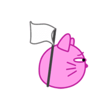 Crazy Pink Cat sticker #11775339