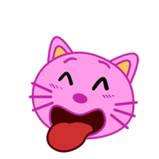 Crazy Pink Cat sticker #11775340
