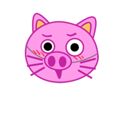 Crazy Pink Cat sticker #11775342