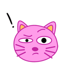 Crazy Pink Cat sticker #11775343