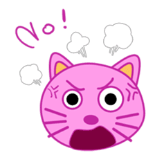 Crazy Pink Cat sticker #11775344