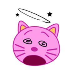 Crazy Pink Cat sticker #11775345