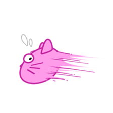 Crazy Pink Cat sticker #11775346