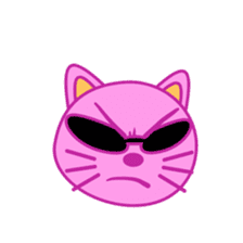 Crazy Pink Cat sticker #11775347