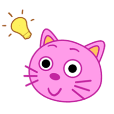 Crazy Pink Cat sticker #11775350