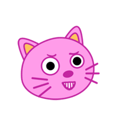 Crazy Pink Cat sticker #11775351