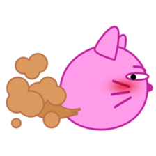 Crazy Pink Cat sticker #11775352