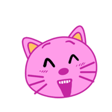 Crazy Pink Cat sticker #11775353