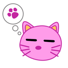 Crazy Pink Cat sticker #11775354