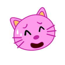 Crazy Pink Cat sticker #11775355
