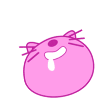 Crazy Pink Cat sticker #11775356
