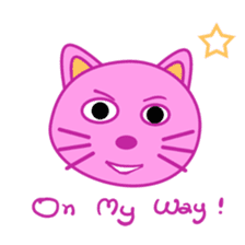 Crazy Pink Cat sticker #11775359