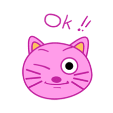 Crazy Pink Cat sticker #11775360