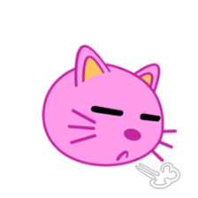 Crazy Pink Cat sticker #11775364