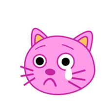 Crazy Pink Cat sticker #11775365