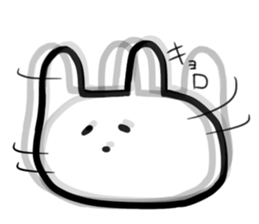 strange and cute rabbit sticker #11775607