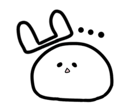 strange and cute rabbit sticker #11775632