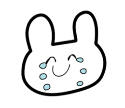 strange and cute rabbit sticker #11775633