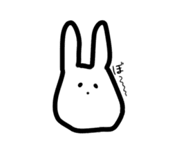 strange and cute rabbit sticker #11775635