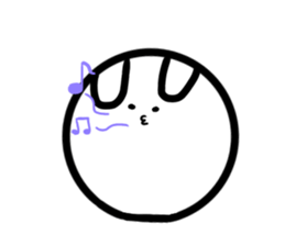 strange and cute rabbit sticker #11775636