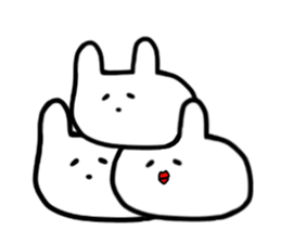 strange and cute rabbit sticker #11775645