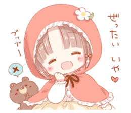The Little Red Riding Hood and wolf sticker #11776209