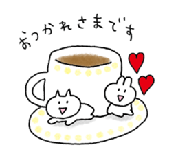 usagi cat plain sticker #11776246