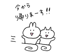 usagi cat plain sticker #11776254