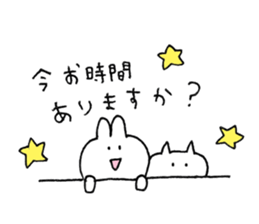 usagi cat plain sticker #11776255