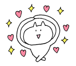 usagi cat plain sticker #11776260