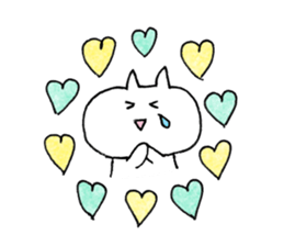 usagi cat plain sticker #11776269