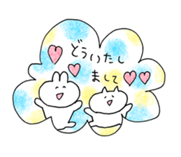 usagi cat plain sticker #11776281