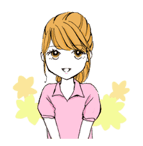 A popular girl (animation) sticker #11777460