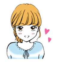 A popular girl (animation) sticker #11777467