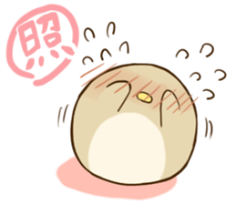 Round small bird sticker #11780117